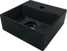 Salenzi Spy Fontein met clickwaste 30x30 cm mat zwart