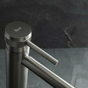 Wastafelkraan Rea Lungo Grip Gun Grey High