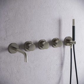 Saniclear Plus Stripes Pro inbouw badkraan met 20cm uitloop RVS