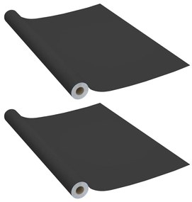 vidaXL Meubelfolies zelfklevend 2 st 500x90 cm PVC zwart
