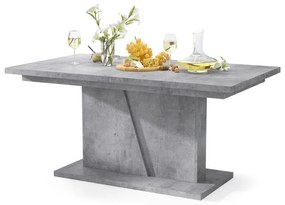 NOBLE NOIR Beton Millenium – uitschuifbare tafel tot 218 cm, voor 8, 10 personen.