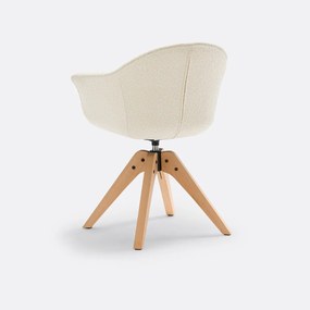 Draaibare bureaustoel in bouclé, Melona