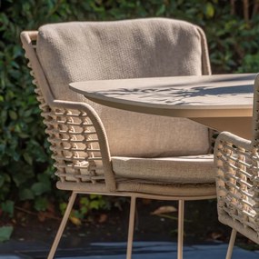 4 Seasons Fabrice tuinset 7-delig - Prado tuintafel 240x105 cm - ceramic sabbia latte