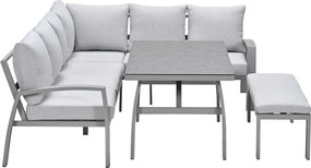 Garden Impressions Cameron lounge dining set 4-delig rechts - valley sand