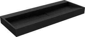 Mexen Ava inbouw wastafel van composiet B/O 120 x 46 cm, zwart - 23011270