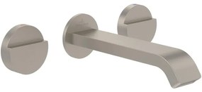 Villeroy & Boch Dawn Driegats wastafelkraan - Matt Brushed Nickel (RVS) TVZ10600200064