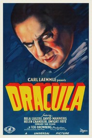 Kunstdruk Dracula (Vintage Cinema / Retro Movie Theatre Poster / Horror & Sci-Fi), (26.7 x 40 cm)