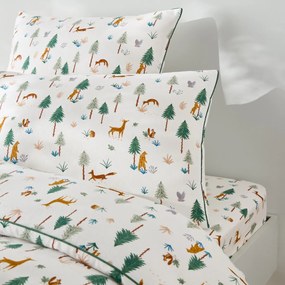 Kussensloop voor kinderen, flanel, dierenprint, GRIZZLY