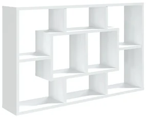 vidaXL Wandschap 85x16x52,5 cm bewerkt hout wit