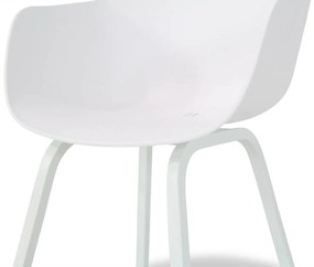 Tuinset Ronde Tuintafel 125 cm Kunststof /Aluminium/polywood Wit 4 personen Lifestyle Garden Furniture Salina/Yala
