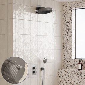 Saniclear Evolution Curved inbouw regendouche met 2 standen handdouche RVS