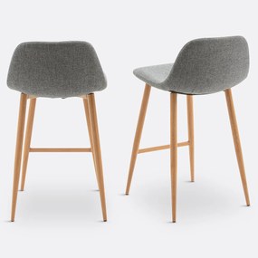 Set van 2 halfhoge barstoelen, Nordie