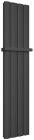 Eastbrook Guardia handdoekbeugel verticale radiator 47cm mat antraciet