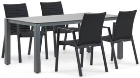 Tuinset 4 personen 180 cm Aluminium/textileen Grijs Osmen Joliet/Yoko