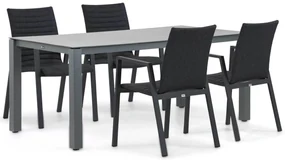 Tuinset 4 personen 180 cm Aluminium/textileen Grijs Osmen Joliet/Yoko