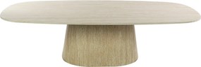 Ovale Salontafel Travertin - 135 X 70cm.