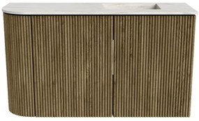 Mondiaz Joya DLux 70cm toiletmeubel ronding links dusk met wastafel faye rechts 1 kraangat ostra