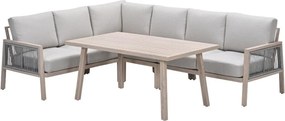 Garden Impressions San Capri lounge dining set 5-delig links - light oak look
