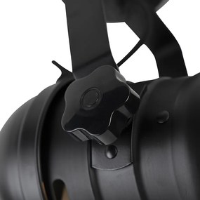 Smart studioSpot / Opbouwspot / Plafondspot zwart draai- en kantelbaar incl. Wifi A60 - Movie Industriele / Industrie / Industrial E27 cilinder / rond rond Binnenverlichting Lamp