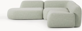 Modulaire bouclé hoekbank Wolke (4-zits) met chaise longue