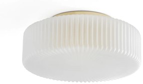 Plafondlamp in geribbeld opaline glas, Phéradé