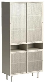 Hoge Kast Van Metaal Greige - 90x40x180cm.
