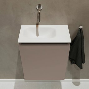 Mondiaz Ture 40cm toiletmeubel smoke met wastafel talc links geen kraangat