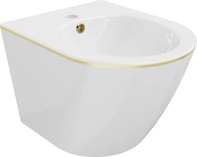 Mexen Lena hangend bidet, wit/gouden lijn - 35224805