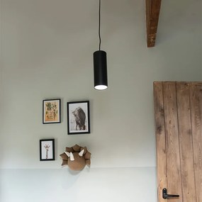 Design hanglamp zwart GU10 50mm - Tubo