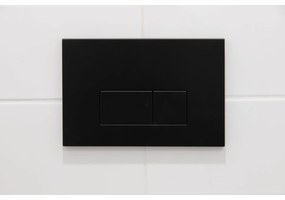 Qeramiq Push kunststof drukplaat mat zwart met vierkante knoppen voor o.a. UP320 inbouwreservoir