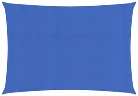 vidaXL Zonnezeil 160 g/m² 2,5x4,5 m HDPE blauw