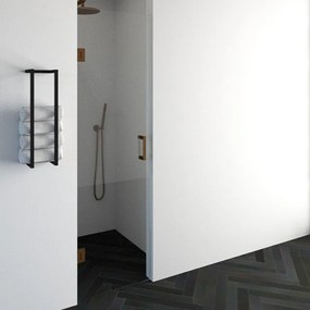 BRAUER Void nisdeur helder glas 60x200 omkeerbaar incl. glascoating PVD koper geborsteld GS-VON1H60200GK