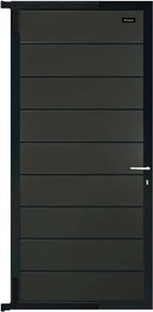 Tuindeur composiet Modular antraciet met antraciet aluminium frame compleet (90 x 195 cm)