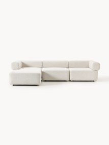 Modulaire bouclé bank Anton (4-zits) met poef (links/rechts)