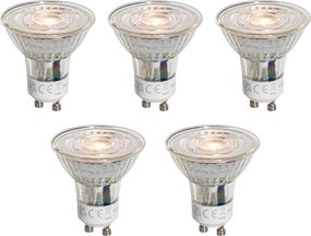 Set van 5 GU10 50mm LED lampen helder 4.5W 360 lm 2700K