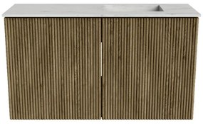 Mondiaz Joya DLux 70cm toiletmeubel dusk met wastafel faye rechts 1 kraangat opalo