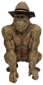 Kare Design Gorilla Gold Deco Gorilla Beeld 80 Cm