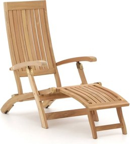 Verstelbaar ligbed Sunyard | Teakhout | Natural Teak | Ligstoel tuin | Strandbed | Kees Smit Tuinmeubelen