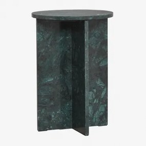 Set Van 2 Nachtkastjes Ø35 Cm In Mencia Marmer Groen Marmer Udaipur - Sklum