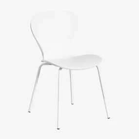 Set Van 2 Stapelbare Eetkamerstoelen Uit Kleuren Wit - Sklum