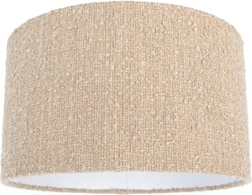 Stoffen lampenkap beige met bouclé stof 35/35/20