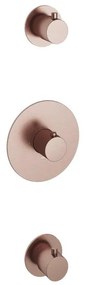 Hotbath Cobber inbouwthermostaat 2 stopkranen geborsteld koper PVD HB007 / CB007EXTBCP