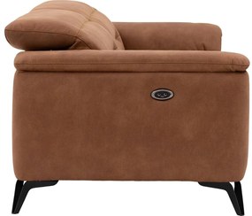 Goossens Excellent Bank Alma cognac, micro leer, 2-zits, urban industrieel