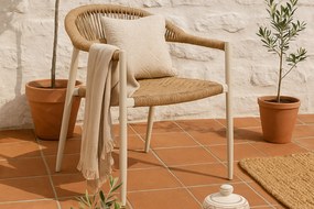 Tuinstoel Aluminium/rope Taupe-naturel-bruin De Laan Granada