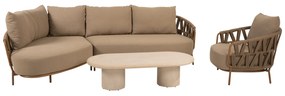 Hampton Biarritz chaise longue loungeset 4 delig mortex amber 4 Seasons Outdoor