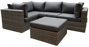 Rio hoek loungeset 5-delig antraciet