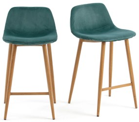 Set van 2 halfhoge barstoelen, Lavergne