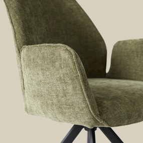 Groene Eetkamerstoel Met Armleuningen
