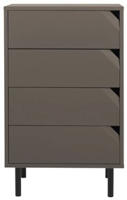 Tenzo Corner Smalle Wandkast Taupe - 60x43x96cm.