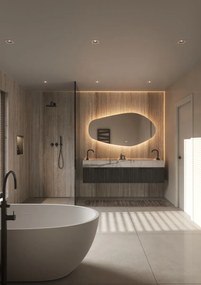 Hipp Design 21000 spiegel organisch 120x70cm met verlichting